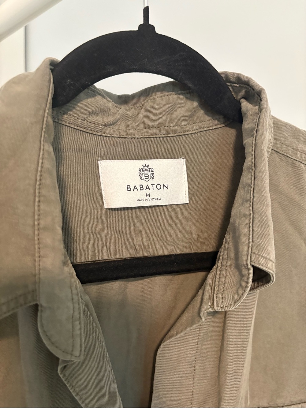 Babaton Button-Front Shirt Jacket - Olive Taupe